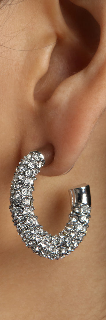 Fab Find Rhinestone Small Hoop Earrings