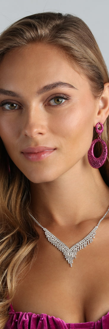 Fabulous Glamour Rhinestone Oval Earrings