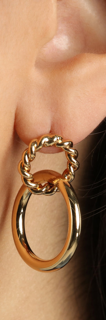Elevated 14K Gold Plated Dual Hoop Earrings