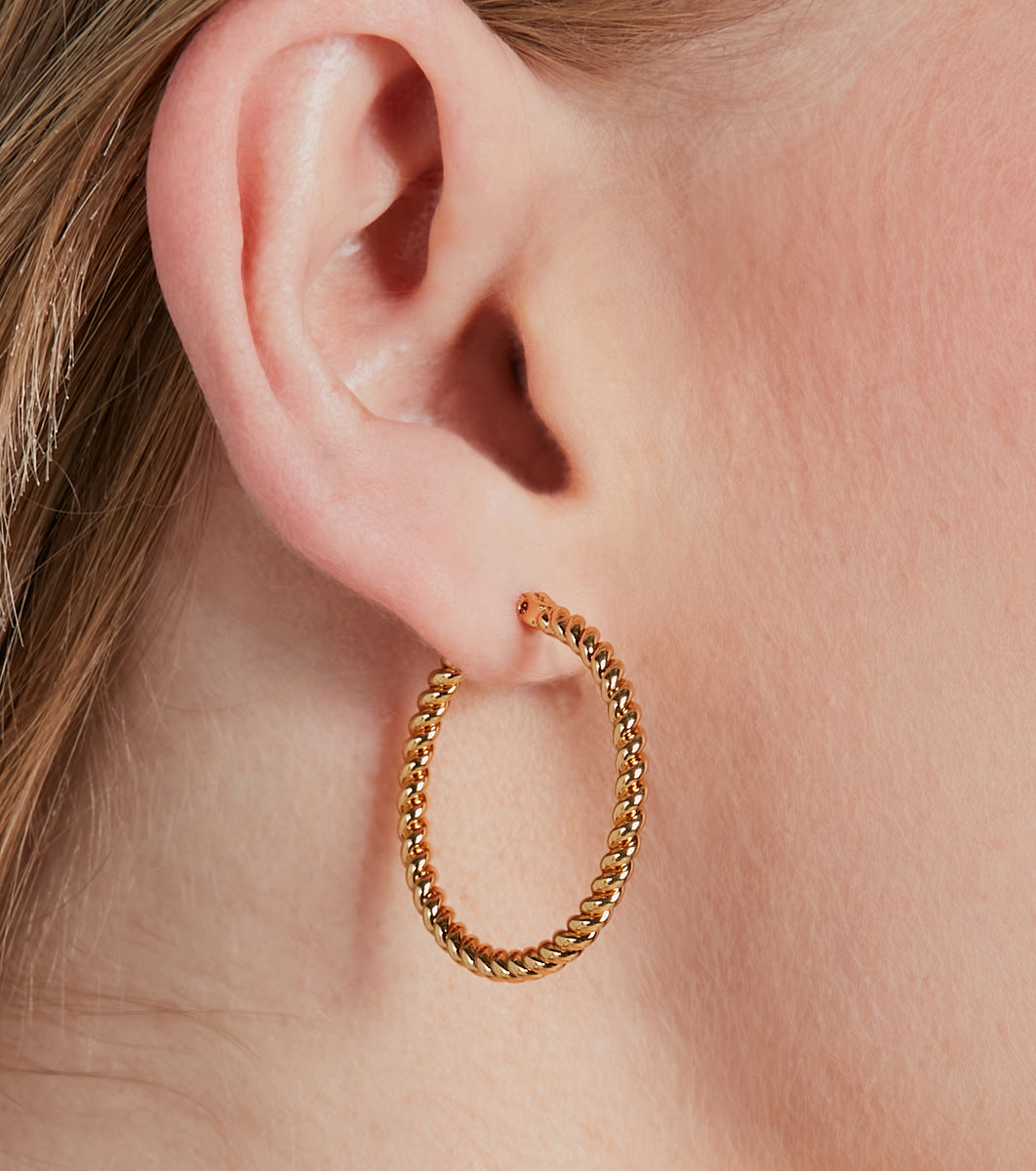 Unique Chic 14K Gold Plated Hoop Earrings