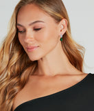 Sophisticated Chic Gemstone Rhinestone Earrings