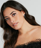 Divine Rhinestone Leaf Teardrop Earrings