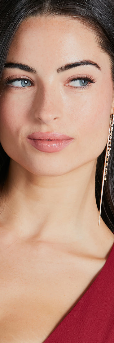 Glimmer And Shine Rhinestone Fringe Earrings