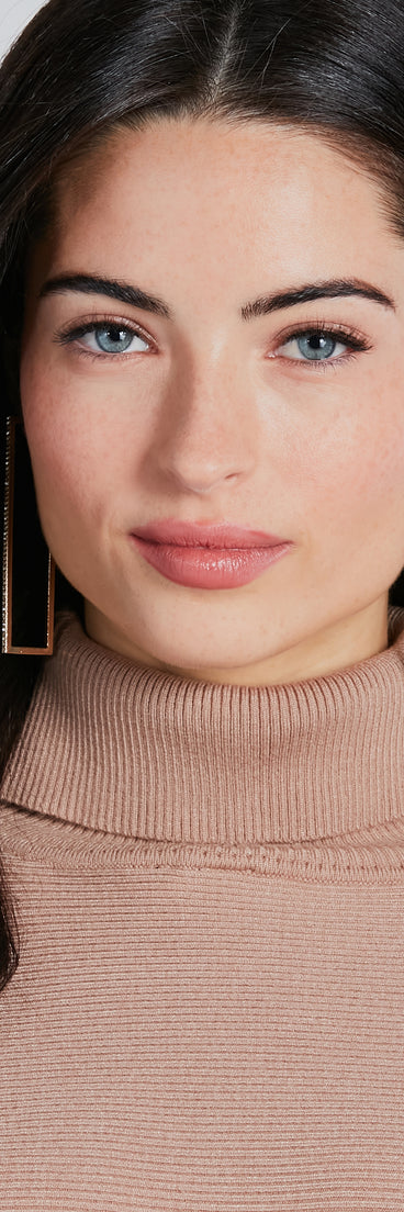 Timeless Twist Rhinestone Rectangle Earrings