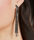 Appealing Chic Rhinestone Fringe Earrings