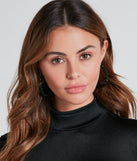 Be Rare Rhinestone Ball Hoop Earrings