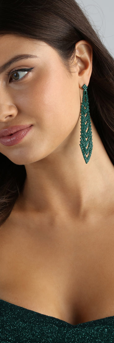 Alluring Beauty Rhinestone Long Drop Earrings