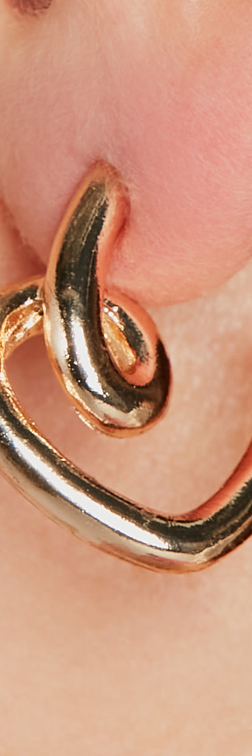 Drawn To You Mini Heart Hoop Earrings