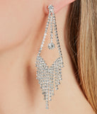 Elegant Aura Rhinestone Chandelier Earrings with on-trend details provides a stylish start to creating your graduation outfit for the 2024 Commencement or grad party!