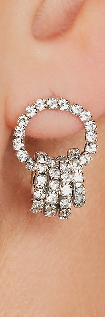 Elevated Elegance Rhinestone Mini Hoop Earrings