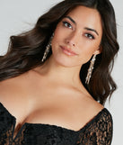 Exclusive Luxe Rhinestone Fringe Earrings