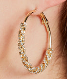 Intricate Luxury Rhinestone Hoop Earrings