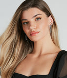 Glam Present Rhinestone Bow Earrings