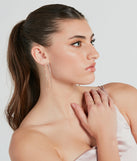 Raining Glitz Iridescent Rhinestone Fringe Earrings