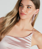 Amp Up The Glitz Rhinestone Fringe Earrings