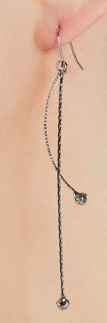 Charming Energy Linear Rhinestone Earrings