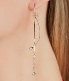 Poised Beauty Linear Rhinestone Earrings