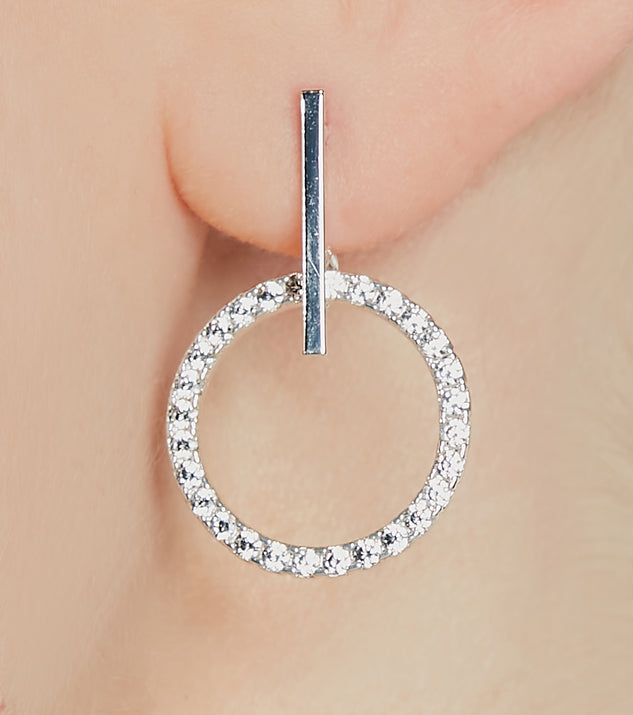 Cubic zirconia new arrivals hoop earrings