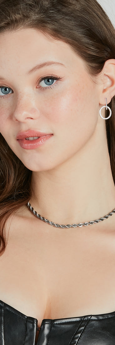 Pretty Sparkle Sterling Silver Plated Cubic Zirconia Hoop Earrings