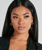 Modern Chic 14K Gold Plated Triple Hoop Earrings