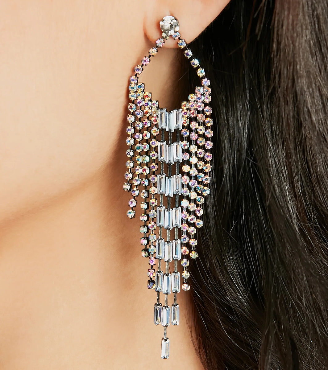 Dream Of Sparkle Rhinestone Chandelier Earrings