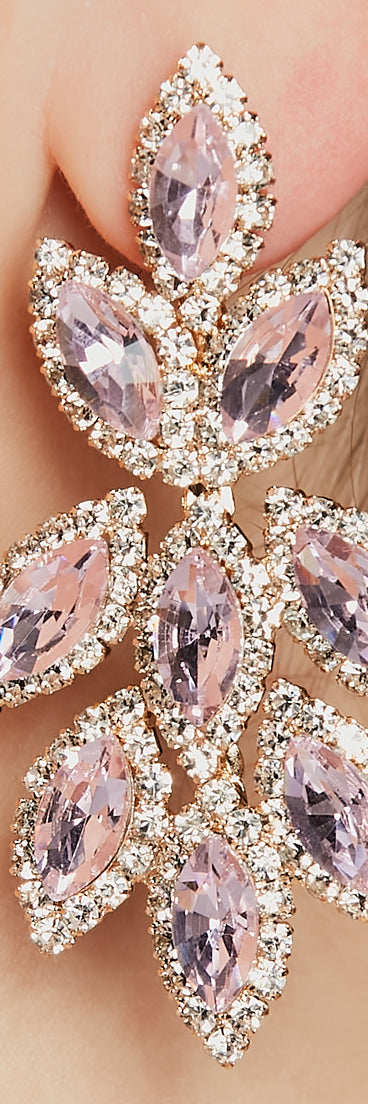 Luxe Elegance Marquise Gemstone Statement Earrings with on-trend details provides a stylish start to creating your graduation outfit for the 2024 Commencement or grad party!