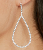 Simply Chic Rhinestone Teardrop Earrings