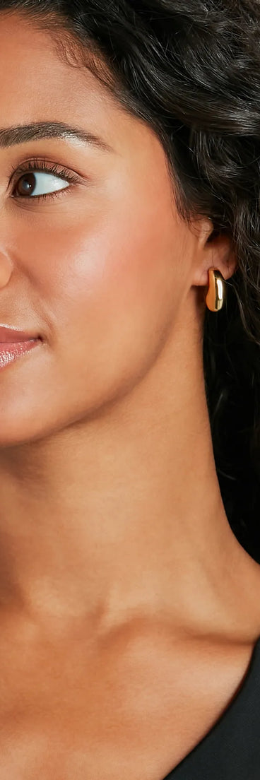 Sleek Shine 14K Gold Plated Mini Hoop Earrings