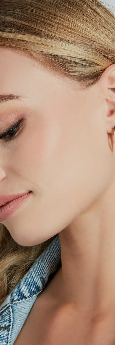 Luxe Fave Sterling Silver Plated Mini Hoop Earrings