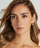 Radiant Stance Rhinestone Mini Hoop Earrings