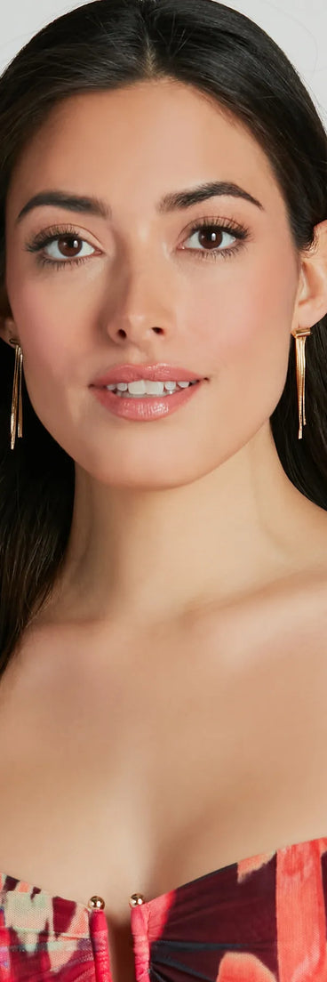 Distinct Moment Fringe Snake Chain Earrings