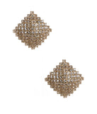 Square Rhinestone Earrings for 2022 festival outfits, festival dress, outfits for raves, concert outfits, and/or club outfits