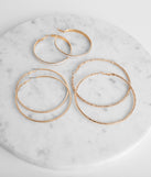 A Shimmering Trio Hoop Earring Set