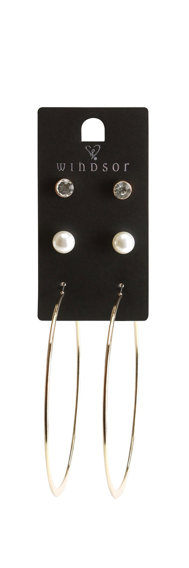 Go Hoops And Studs Earring Set
