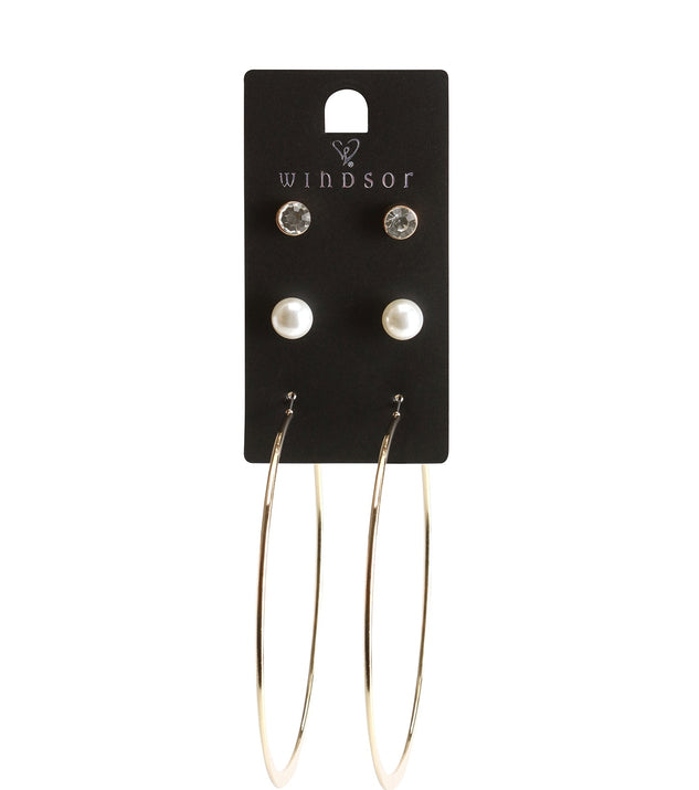 Go Hoops And Studs Earring Set