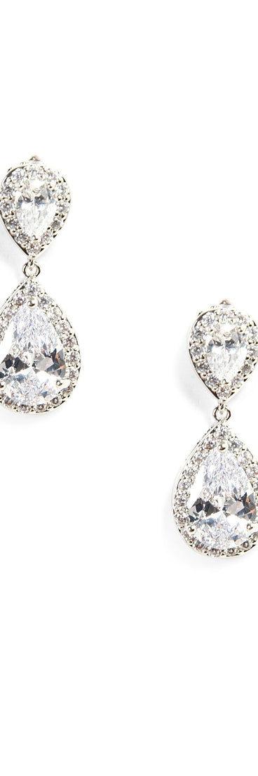 Cubic Zirconia Teardrop Earrings