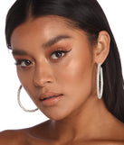 Large Luxe Rhinestone Hoops