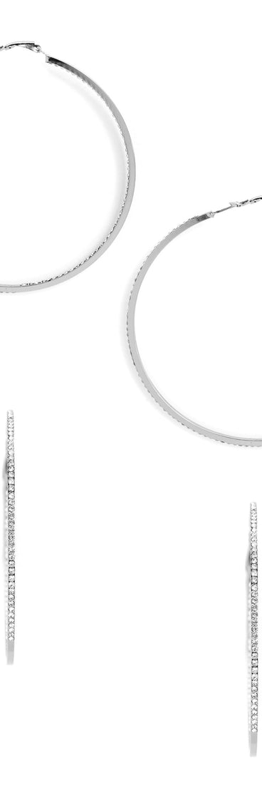 All About The Rhinestones Hoops