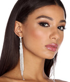 Famed Rhinestone Fringe Earrings for 2022 festival outfits, festival dress, outfits for raves, concert outfits, and/or club outfits