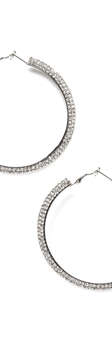 Shine In Rhinestone Hoops
