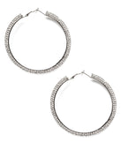 Shine In Rhinestone Hoops