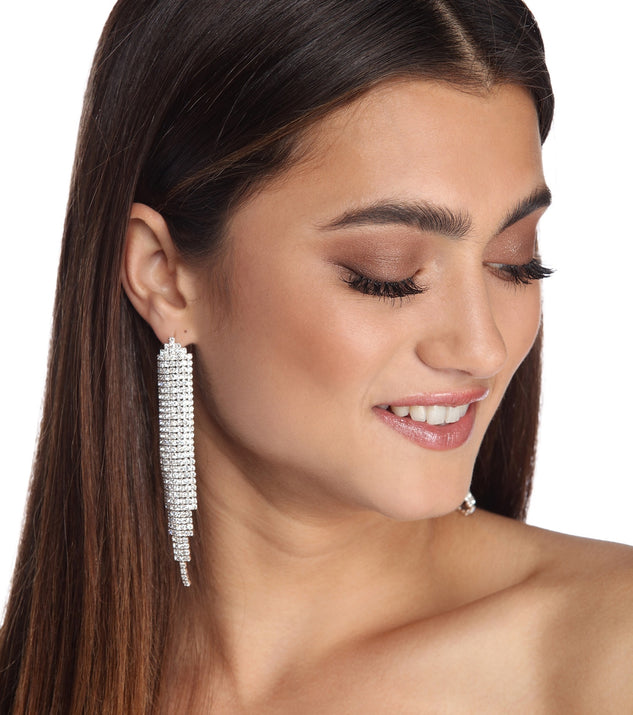 Glam Goals Rhinestone Earrings for 2022 festival outfits, festival dress, outfits for raves, concert outfits, and/or club outfits