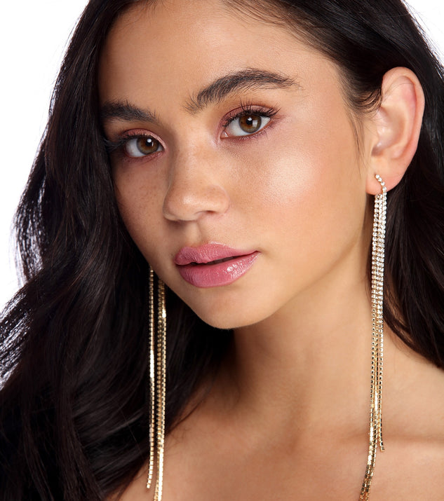 Dripping In Rhinestones Earrings for 2022 festival outfits, festival dress, outfits for raves, concert outfits, and/or club outfits