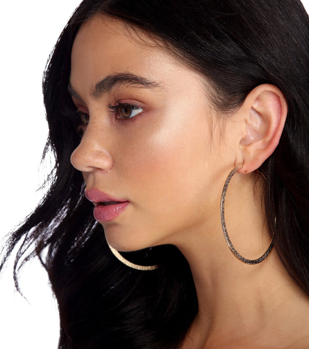 Large Textured Hoops