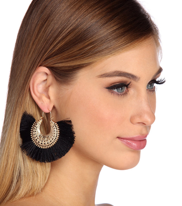 Major Fan Tassel Earrings for 2022 festival outfits, festival dress, outfits for raves, concert outfits, and/or club outfits