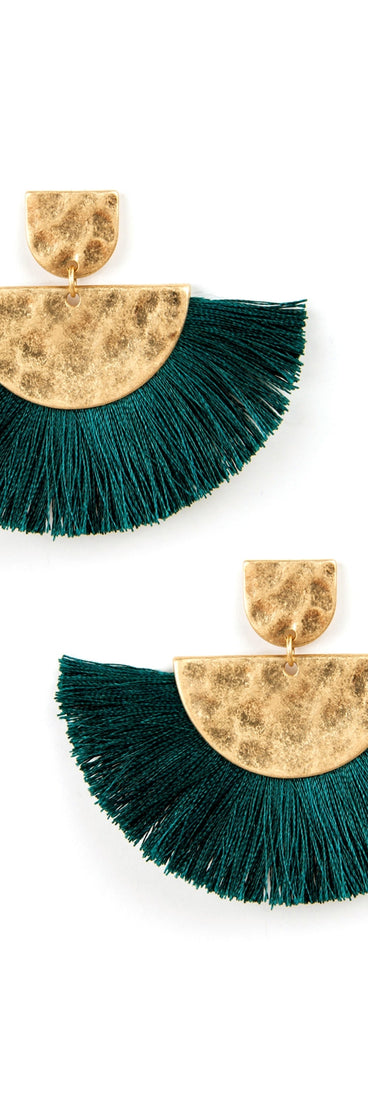 Fanned Out Tassel Earrings for 2022 festival outfits, festival dress, outfits for raves, concert outfits, and/or club outfits