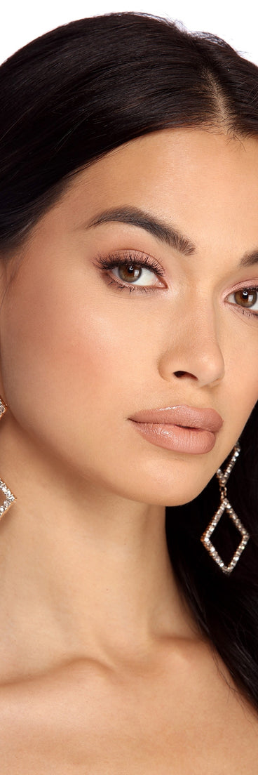 Diamond Rhinestone Duster Earrings