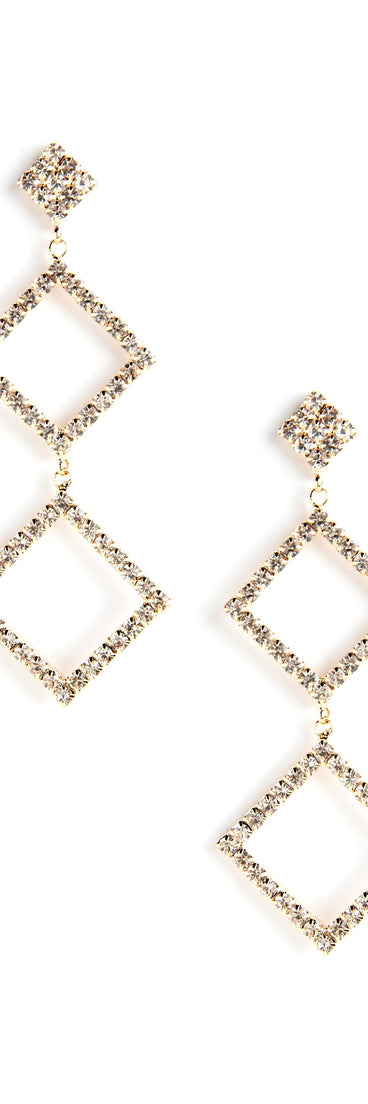 Diamond Rhinestone Duster Earrings