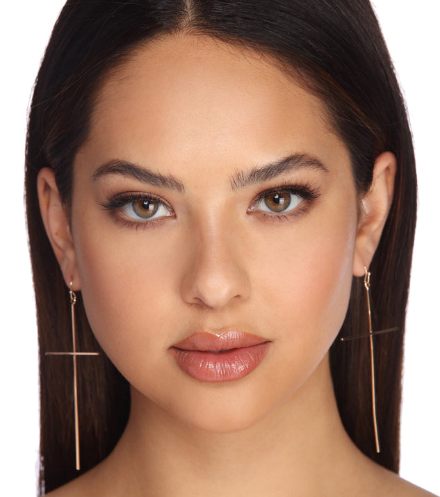 Dainty Cross Duster Earrings is a trendy pick to create 2023 festival outfits, festival dresses, outfits for concerts or raves, and complete your best party outfits!
