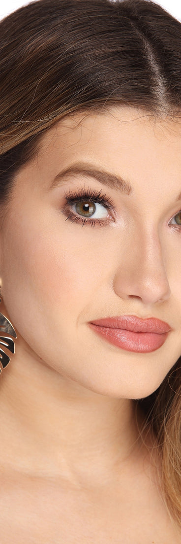 Double Palm Leaf Earrings for 2022 festival outfits, festival dress, outfits for raves, concert outfits, and/or club outfits